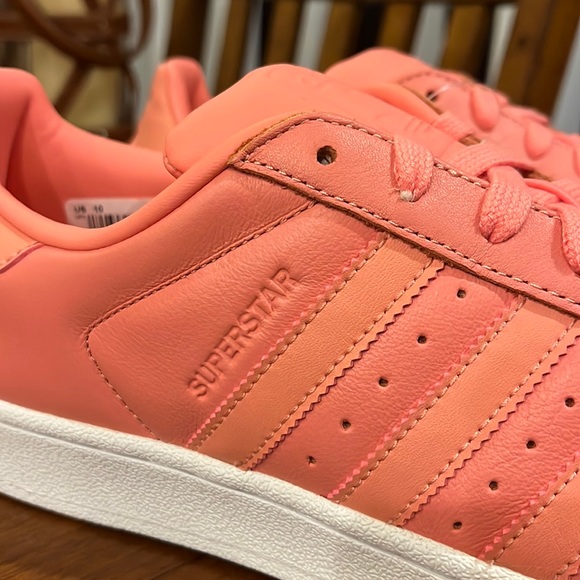 Adidas Superstar Metal Toe W Shoes Sneakers new Rose BY9750 Women’s Size 8 - Picture 4 of 16